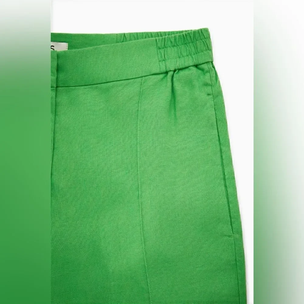 COS 100% linen wide leg trousers